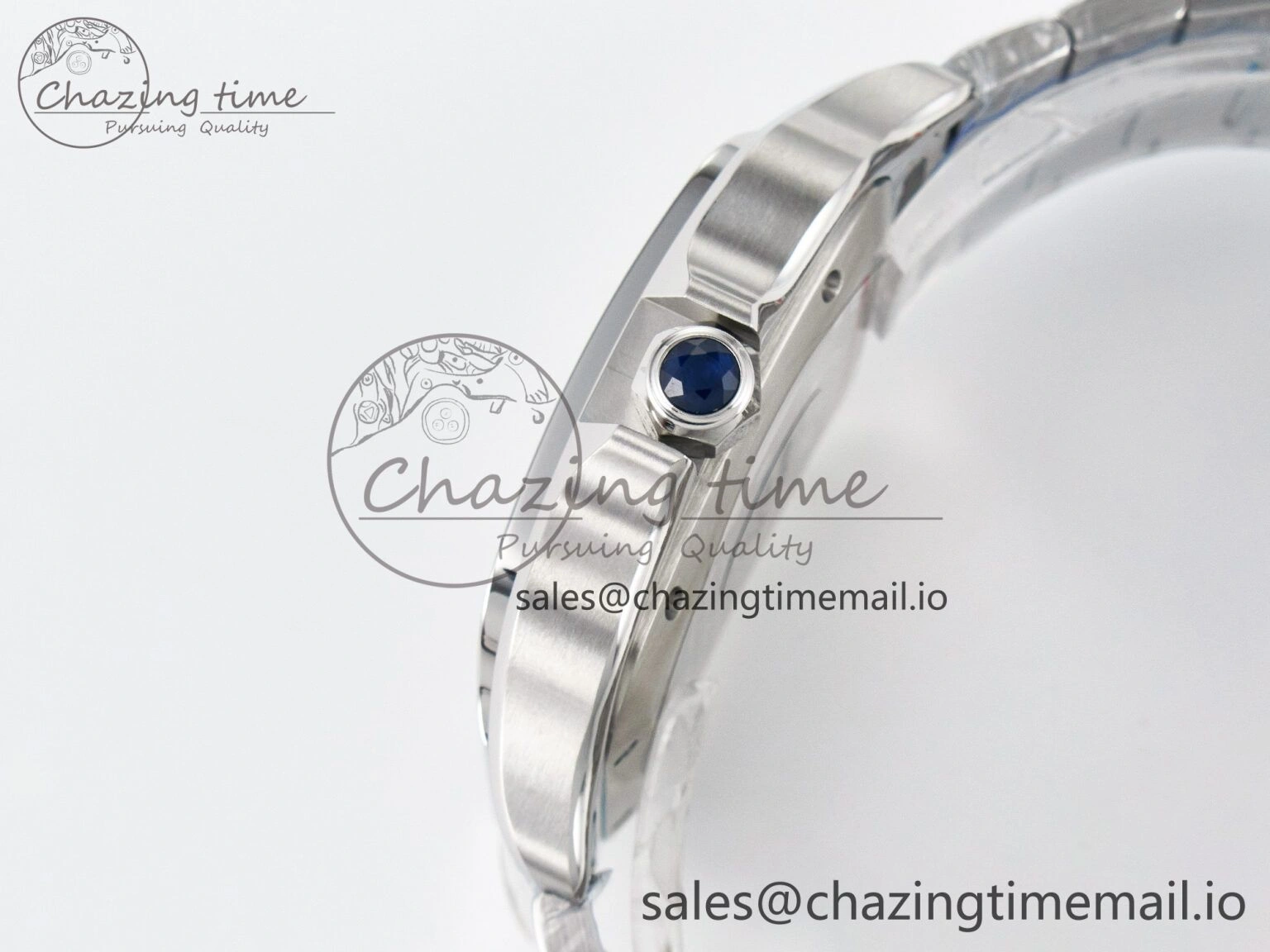 Minimalist Santos de Cartier 40mm J12F 1:1 Best Edition Green Dial on SS SmartLinks Bracelet MIYOTA 5843