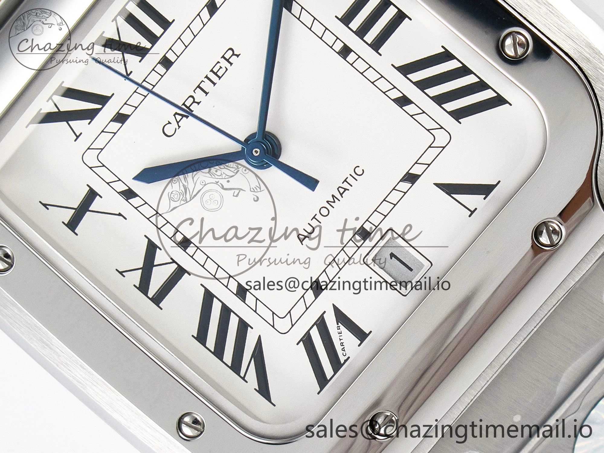 Sustainable Santos de Cartier 40mm J12F 1:1 Best Edition White Dial on SS SmartLinks Bracelet MIYOTA 5844