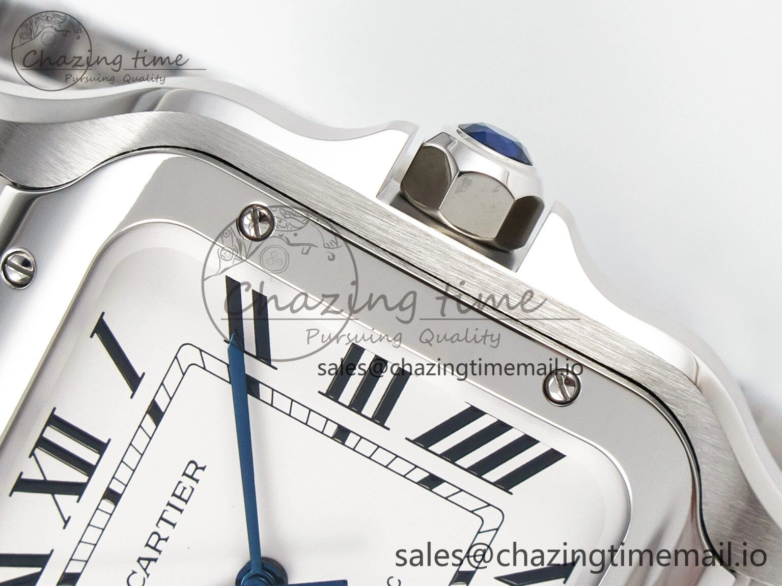 Sustainable Santos de Cartier 40mm J12F 1:1 Best Edition White Dial on SS SmartLinks Bracelet MIYOTA 5844