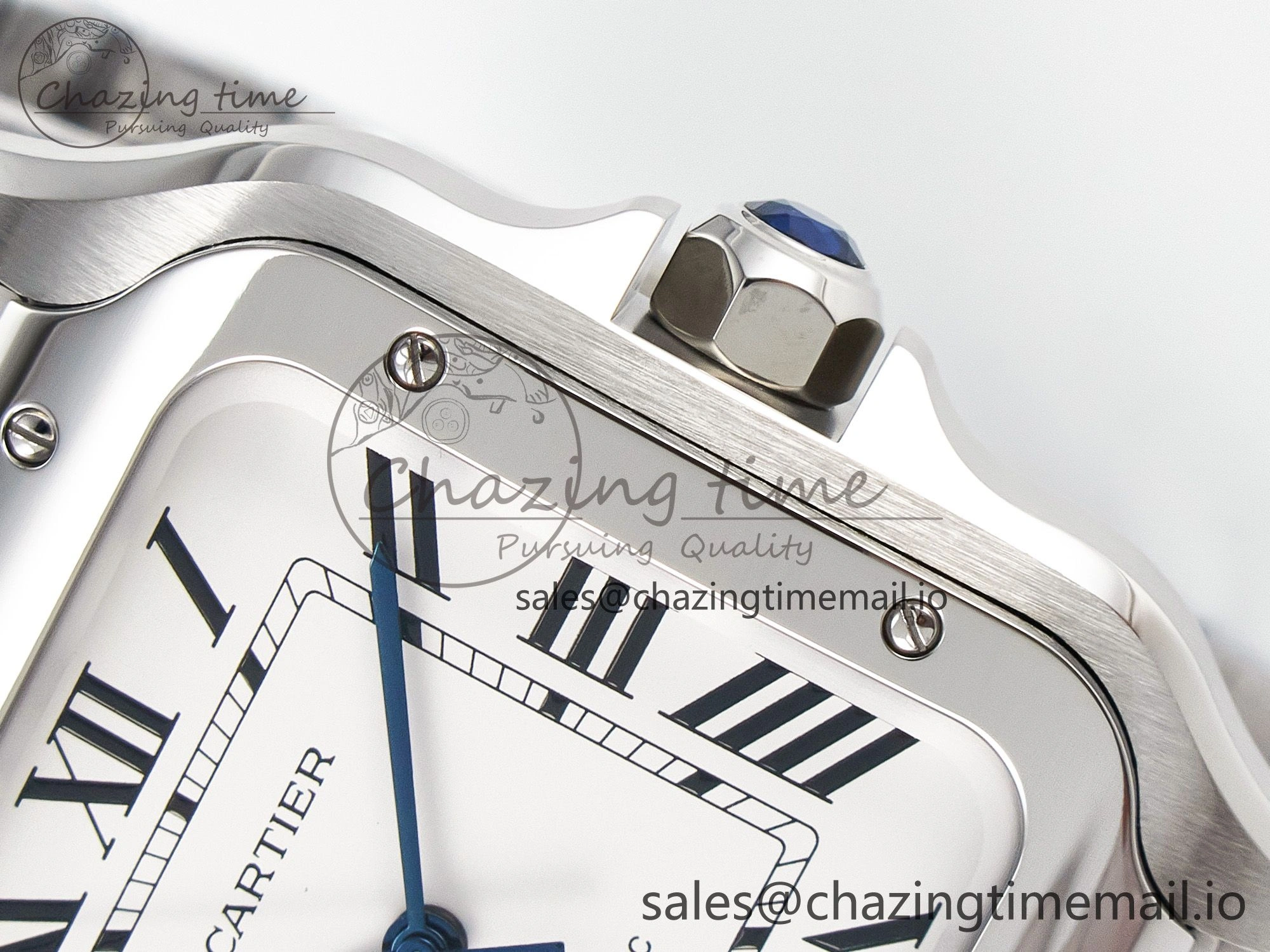 Sustainable Santos de Cartier 40mm J12F 1:1 Best Edition White Dial on SS SmartLinks Bracelet MIYOTA 5844