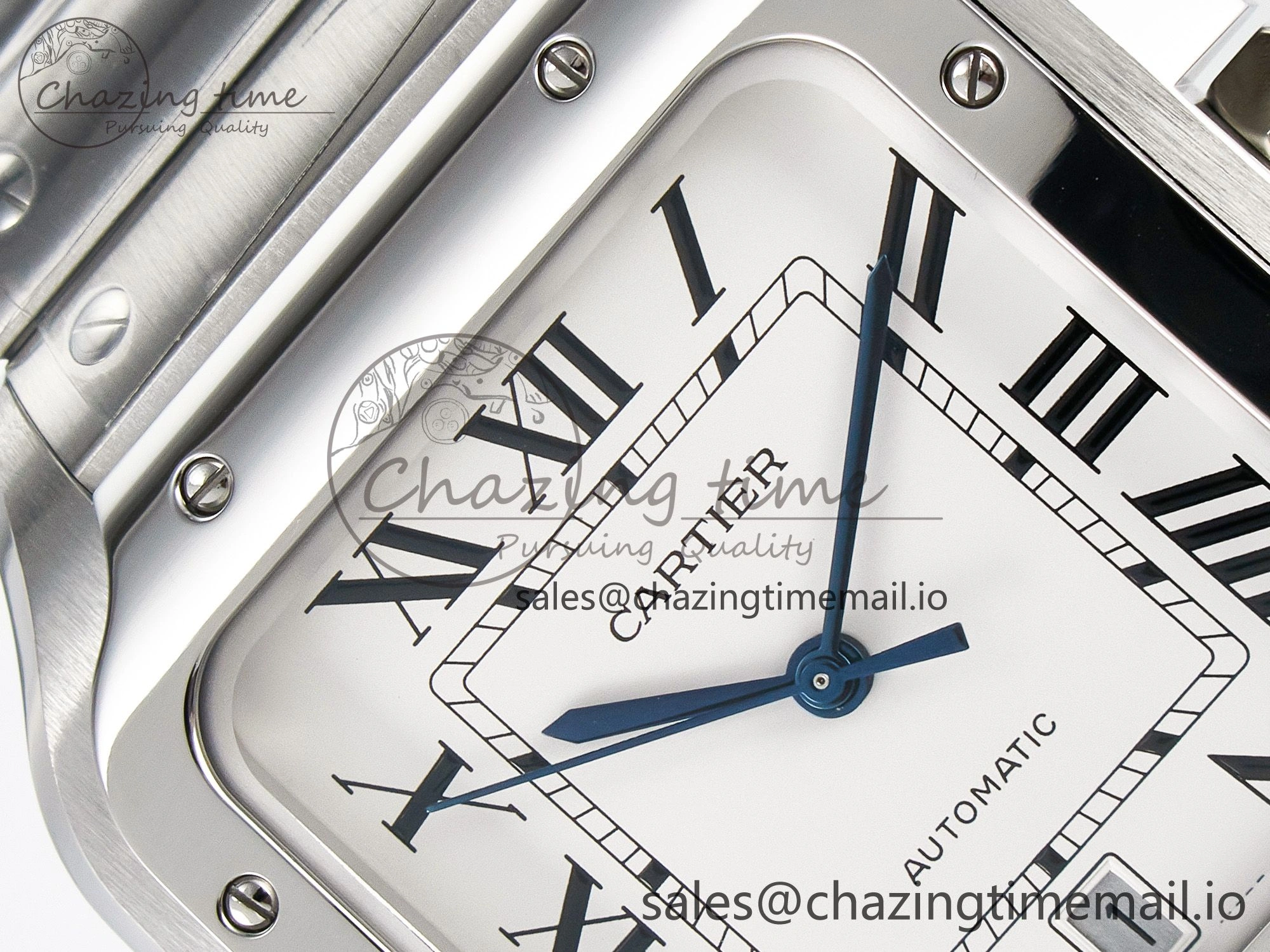 Sustainable Santos de Cartier 40mm J12F 1:1 Best Edition White Dial on SS SmartLinks Bracelet MIYOTA 5844