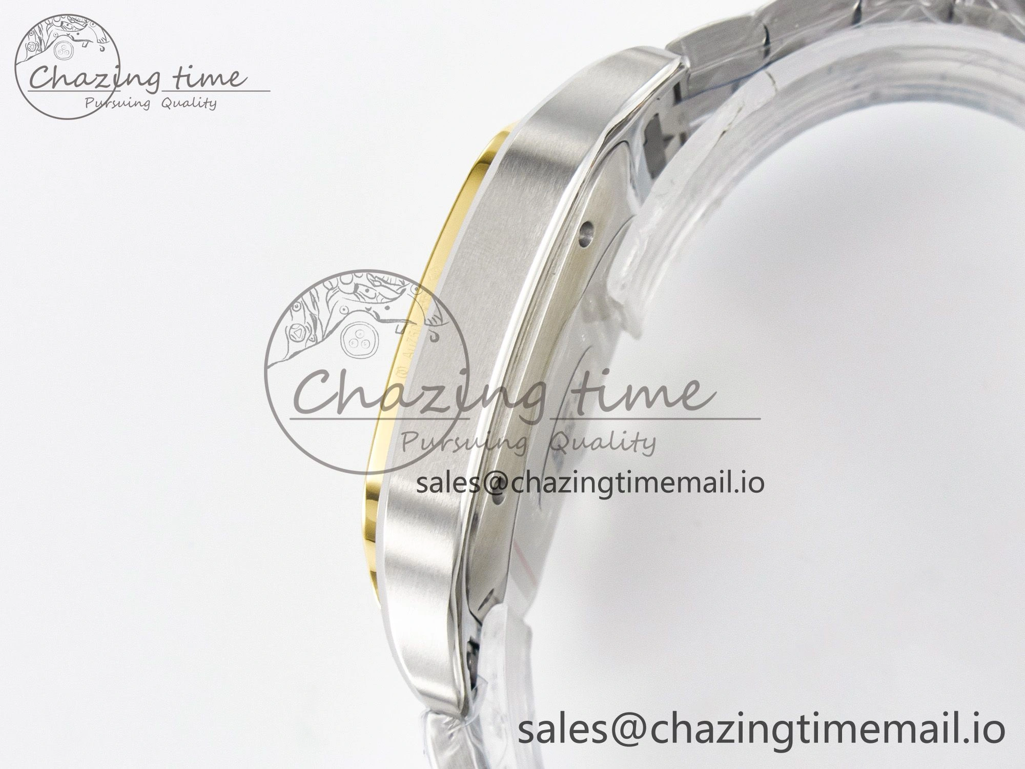 Santos de Cartier 40mm J12F 1:1 Best Edition YG Bezel White Dial on SS SmartLinks Bracelet MIYOTA Chic 5841