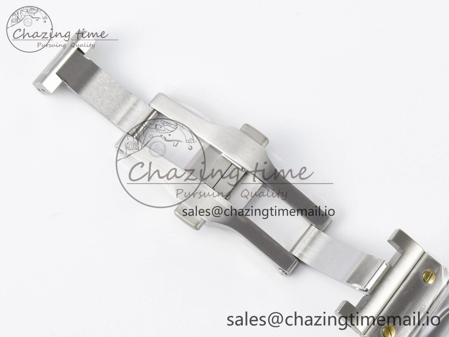 Santos de Cartier 40mm J12F 1:1 Best Edition YG Bezel White Dial on SS SmartLinks Bracelet MIYOTA Chic 5841