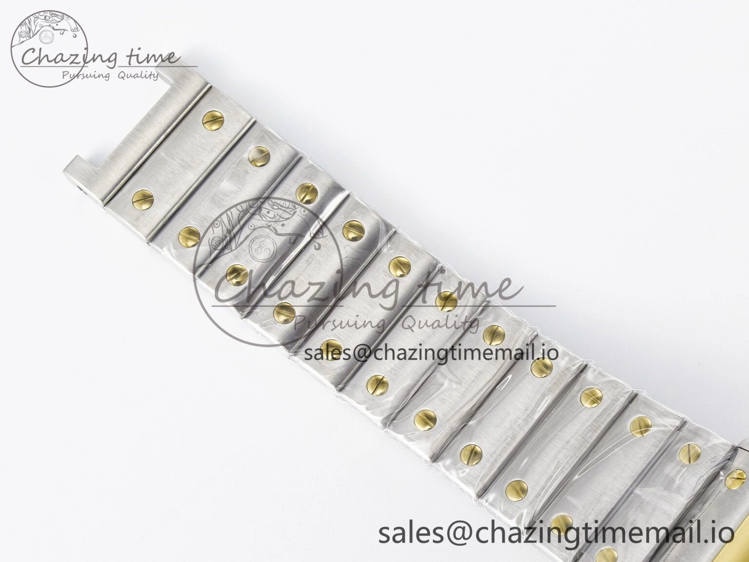 Santos de Cartier 40mm J12F 1:1 Best Edition YG Bezel White Dial on SS SmartLinks Bracelet MIYOTA Chic 5841
