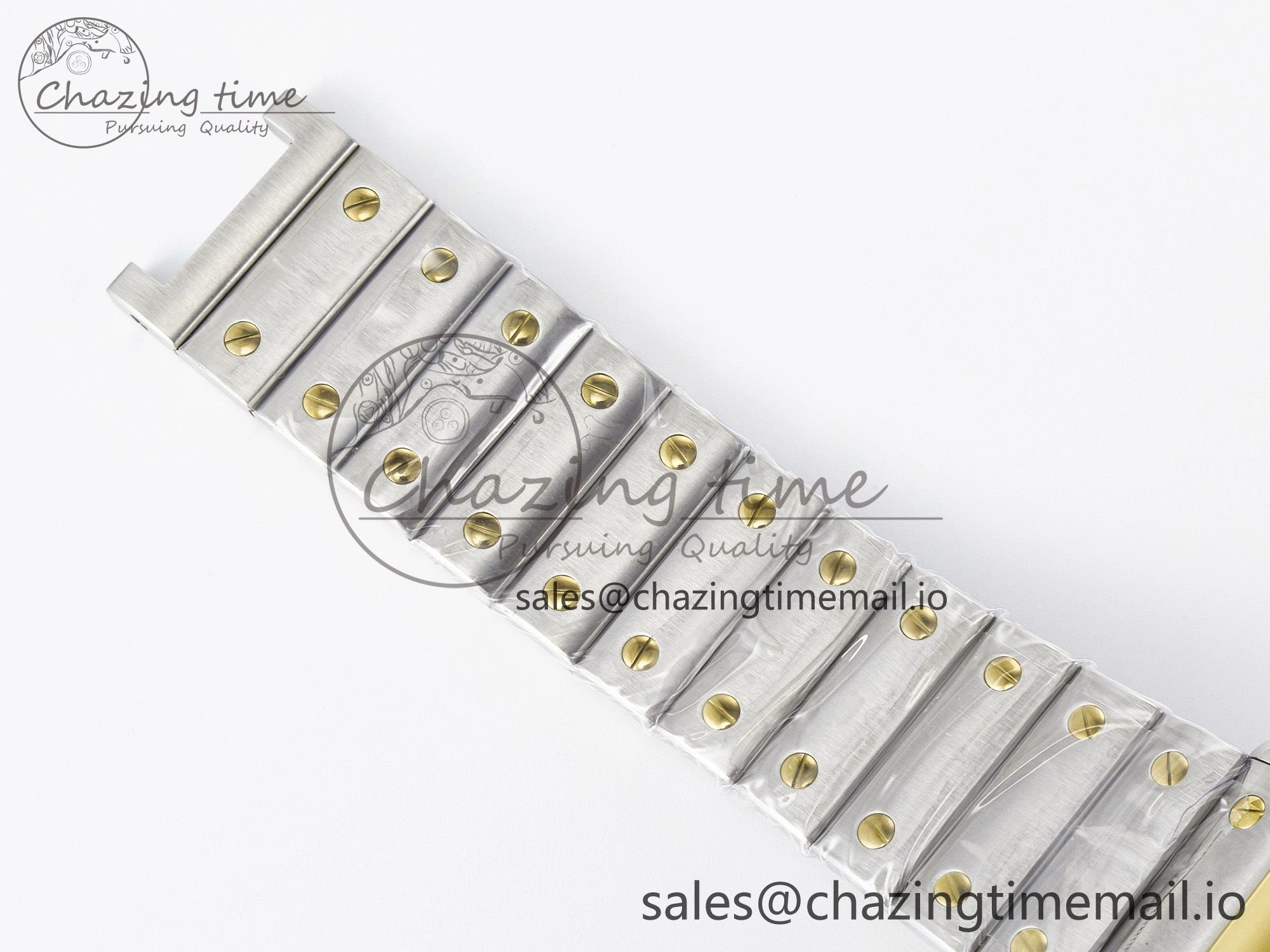 Santos de Cartier 40mm J12F 1:1 Best Edition YG Bezel White Dial on SS SmartLinks Bracelet MIYOTA Chic 5841