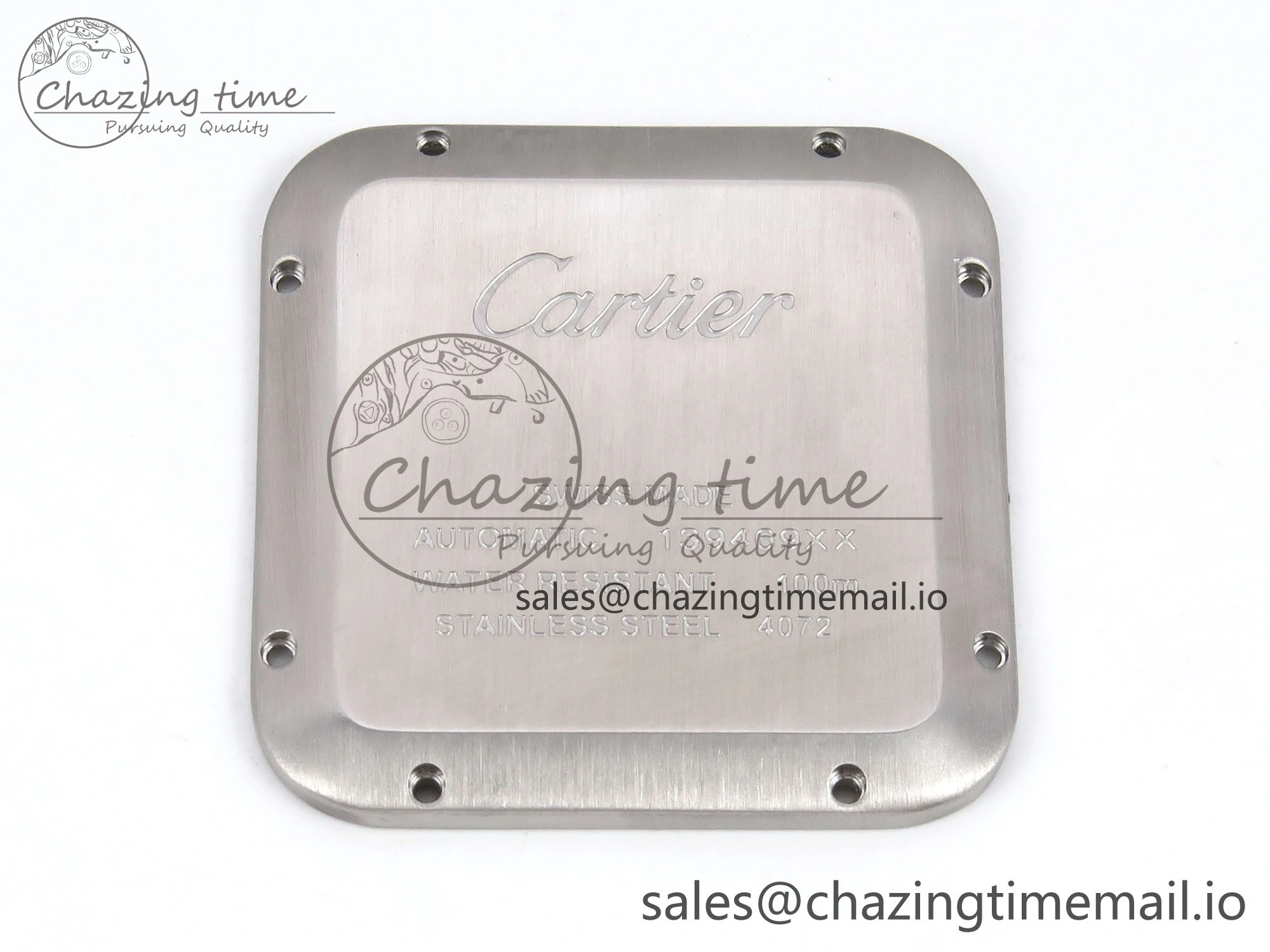 Santos de Cartier 40mm SS AF 1:1 Best Edition Blue Dial on SS SmartLinks Bracelet MIYOTA ZeroBulk 5884
