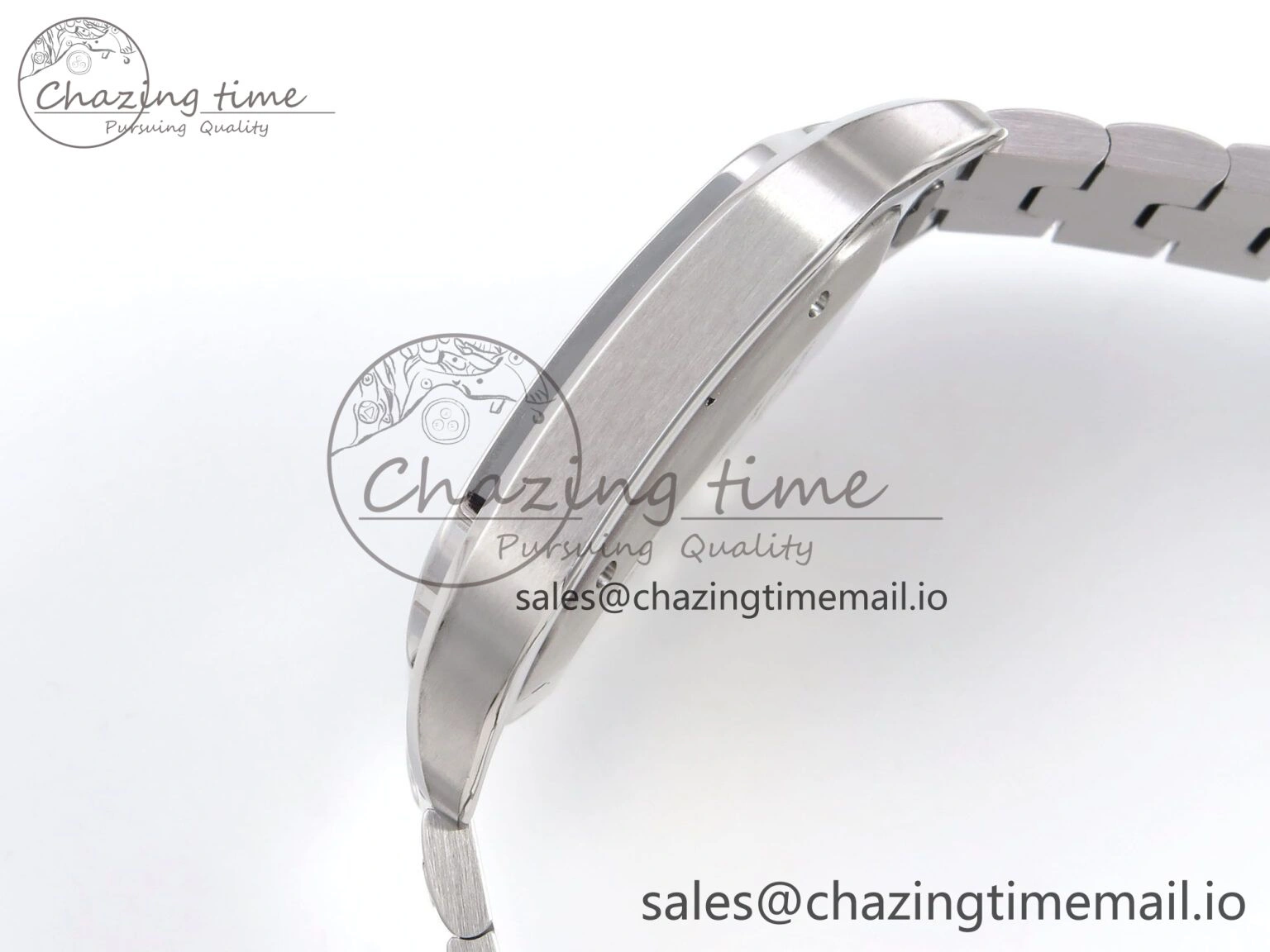 ZeroBulk Santos de Cartier 40mm SS AF 1:1 Best Edition Gray Dial on SS SmartLinks Bracelet MIYOTA 5875