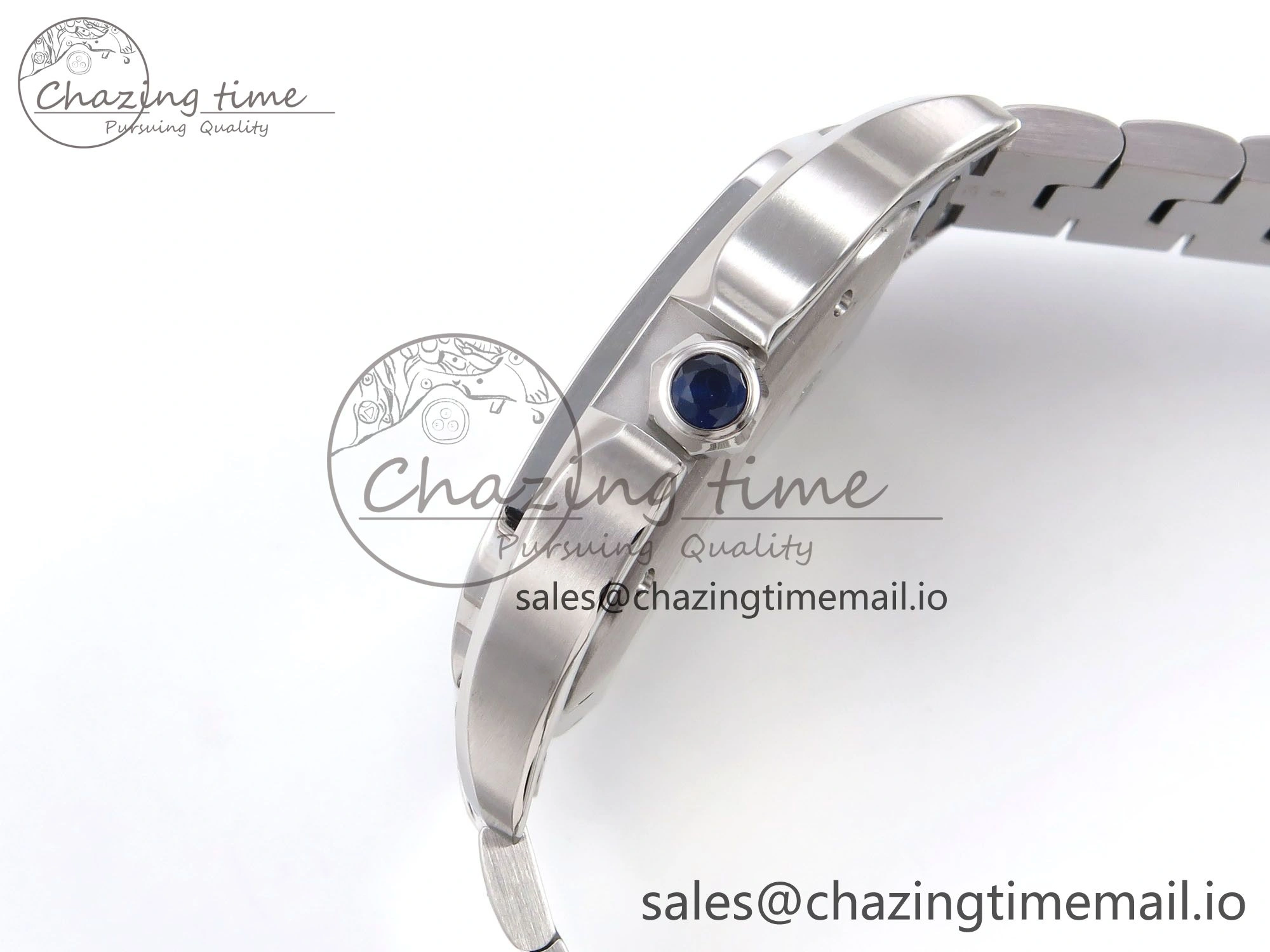 ZeroBulk Santos de Cartier 40mm SS AF 1:1 Best Edition Gray Dial on SS SmartLinks Bracelet MIYOTA 5875