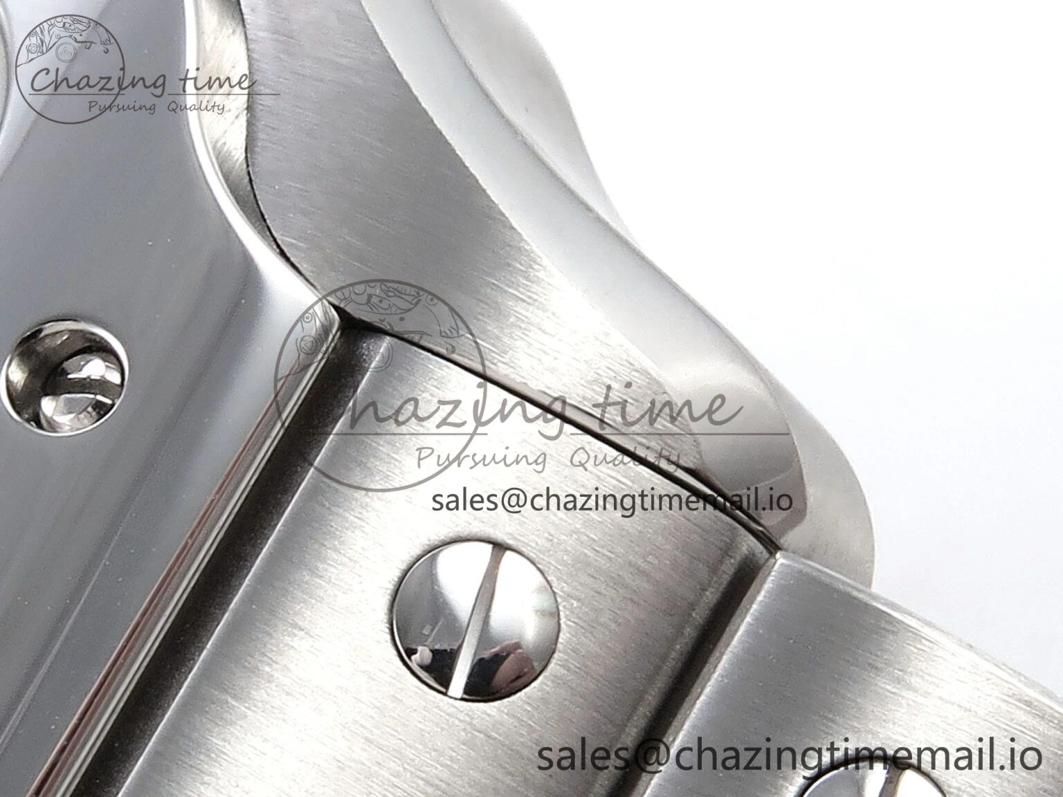 ZeroBulk Santos de Cartier 40mm SS AF 1:1 Best Edition Gray Dial on SS SmartLinks Bracelet MIYOTA 5875