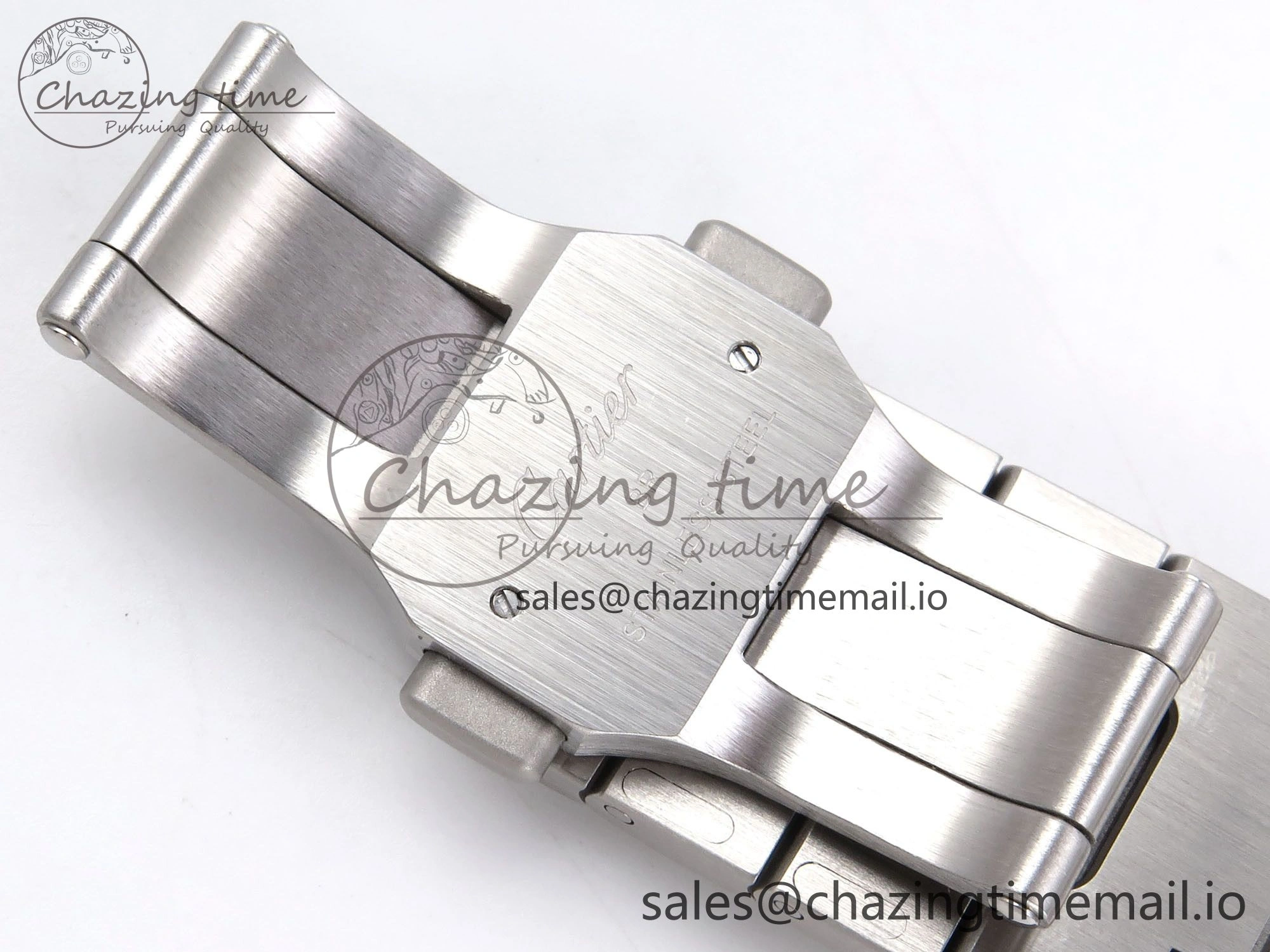 ZeroBulk Santos de Cartier 40mm SS AF 1:1 Best Edition Gray Dial on SS SmartLinks Bracelet MIYOTA 5875