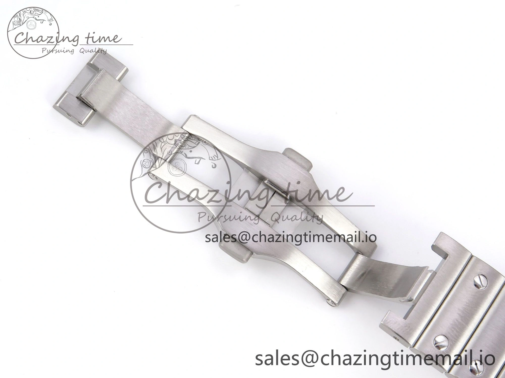 ZeroBulk Santos de Cartier 40mm SS AF 1:1 Best Edition Gray Dial on SS SmartLinks Bracelet MIYOTA 5875
