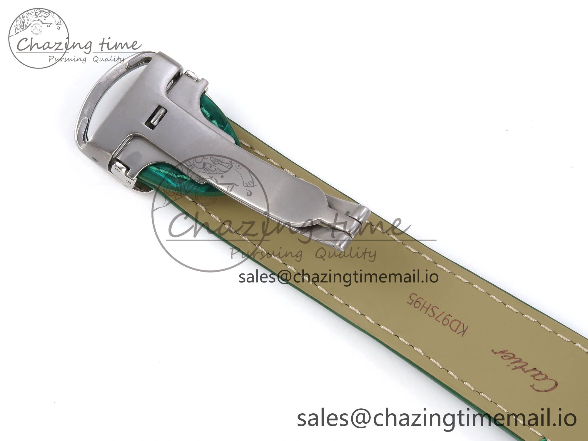 DailyWear Santos de Cartier 40mm SS AF 1:1 Best Edition Green Dial on SS SmartLinks Bracelet MIYOTA 5879