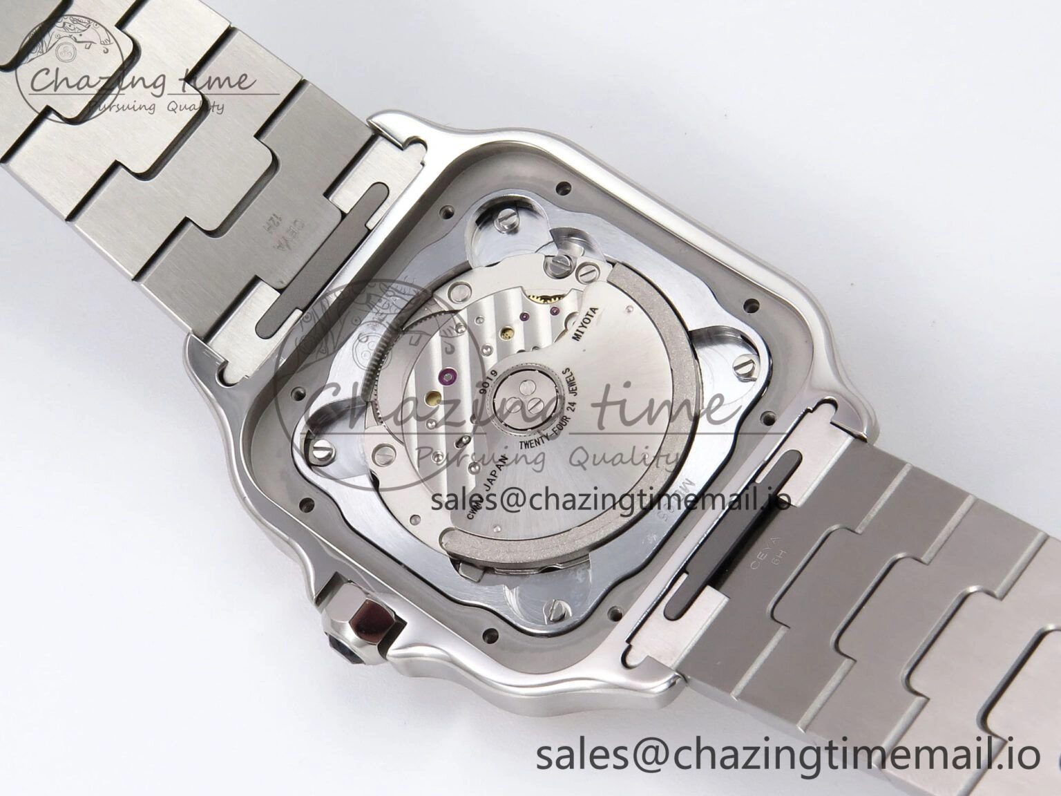 UrbanStyle Santos de Cartier 40mm YG SS BVF 1:1 Best Edition Gray Dial on SS SmartLinks Bracelet MIYOTA 5867