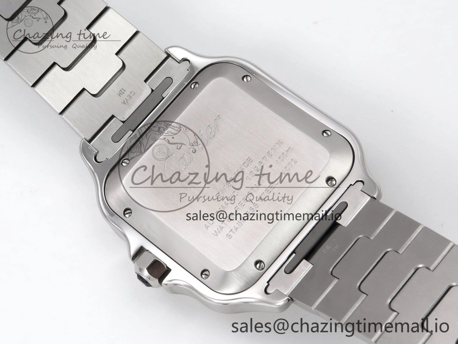 UrbanStyle Santos de Cartier 40mm YG SS BVF 1:1 Best Edition Gray Dial on SS SmartLinks Bracelet MIYOTA 5867