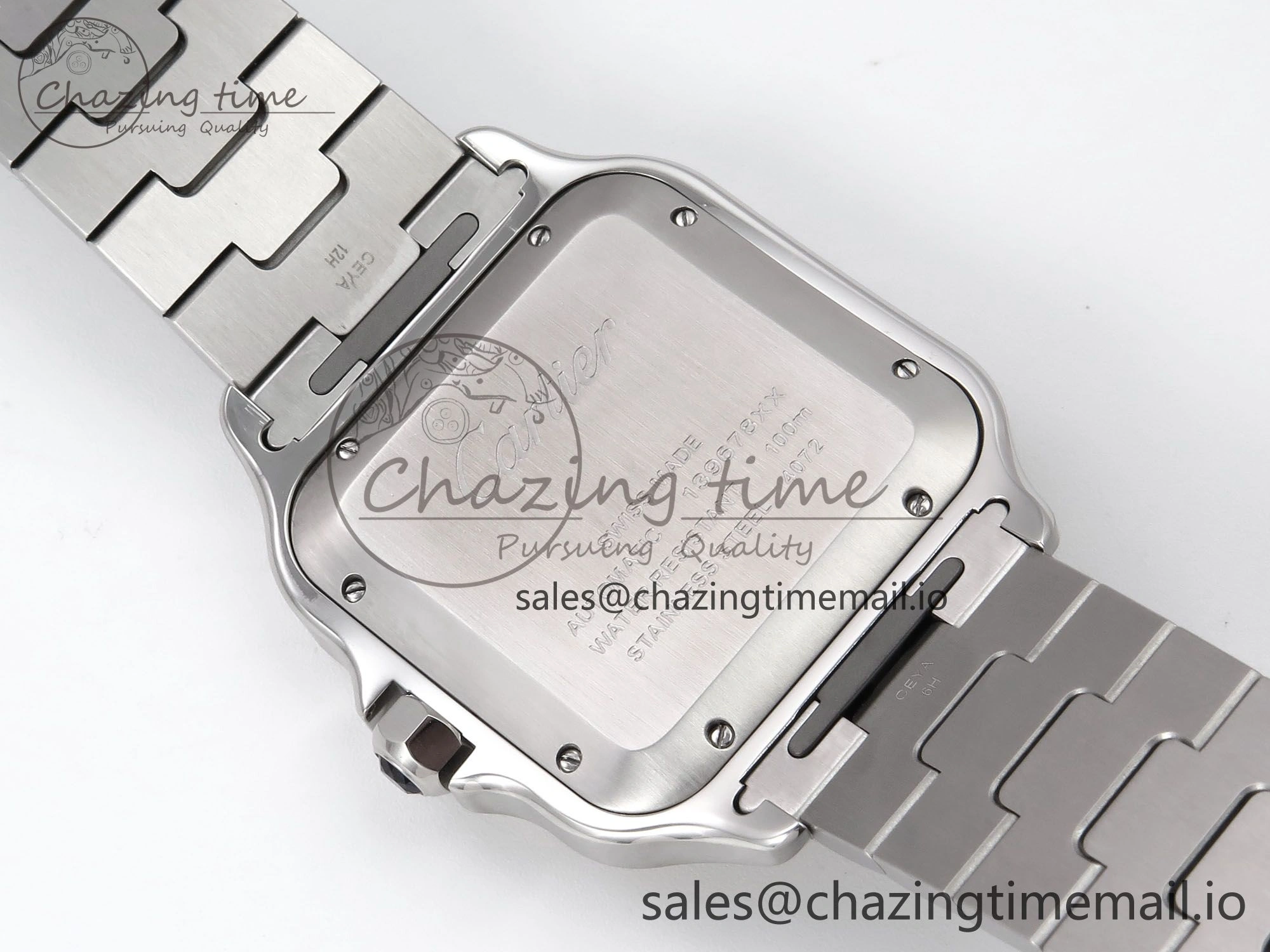 UrbanStyle Santos de Cartier 40mm YG SS BVF 1:1 Best Edition Gray Dial on SS SmartLinks Bracelet MIYOTA 5867