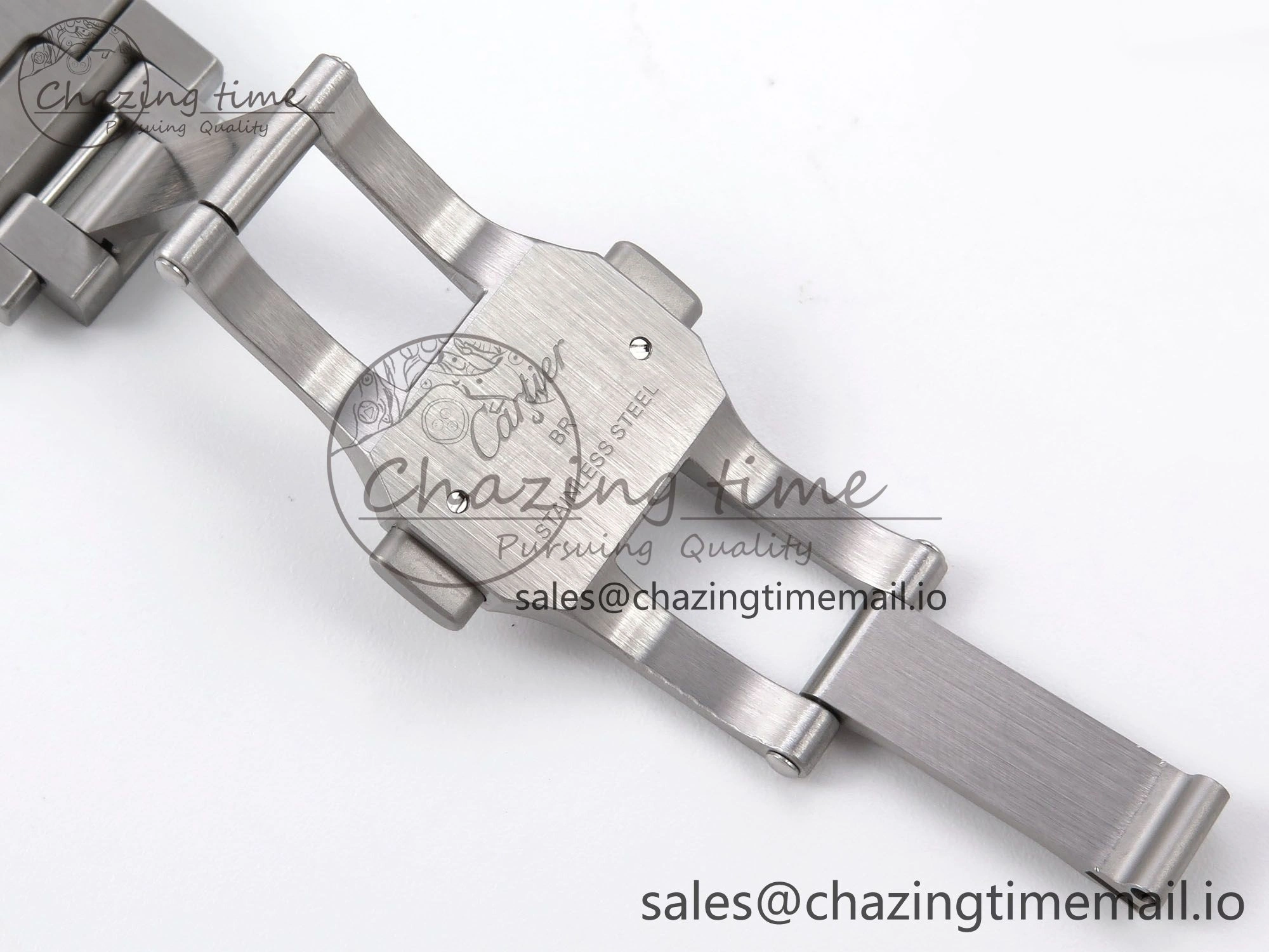 UrbanStyle Santos de Cartier 40mm YG SS BVF 1:1 Best Edition Gray Dial on SS SmartLinks Bracelet MIYOTA 5867
