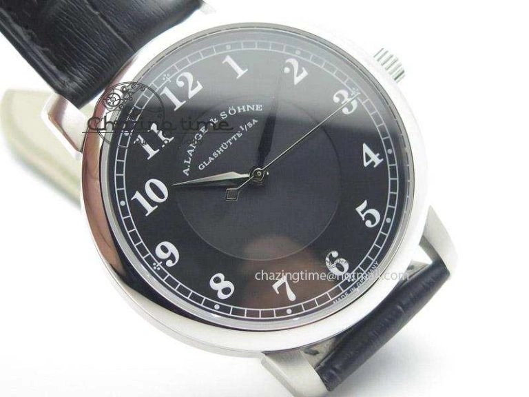 Sax-O-Mat MK Best Edition SS Black Dial On Black Leather Strap A ComfortFit 4204