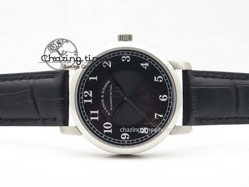 Sax-O-Mat MK Best Edition SS Black Dial On Black Leather Strap A ComfortFit 4204