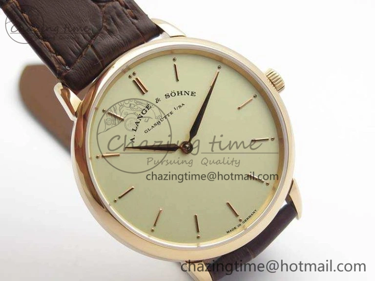 Reliable Saxonia Thin 211.026 RG Gold Dial On Leather Strap MIYOTA 4172