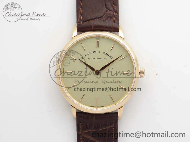Reliable Saxonia Thin 211.026 RG Gold Dial On Leather Strap MIYOTA 4172