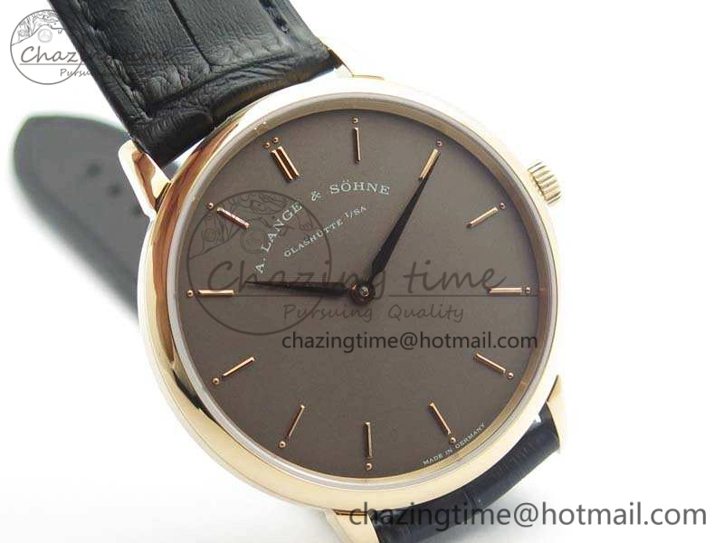 Saxonia Thin 211.026 RG Gray Dial On Leather Strap MIYOTA Affordable 4176