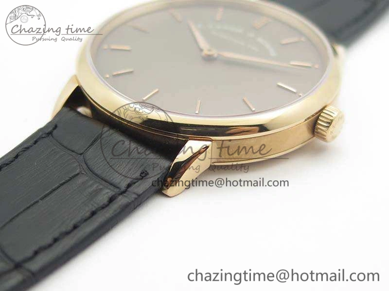 Saxonia Thin 211.026 RG Gray Dial On Leather Strap MIYOTA Affordable 4176