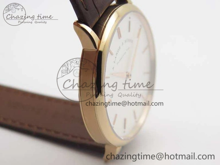 WaterResistant Saxonia Thin 211.026 RG White Dial On Leather Strap MIYOTA 4174