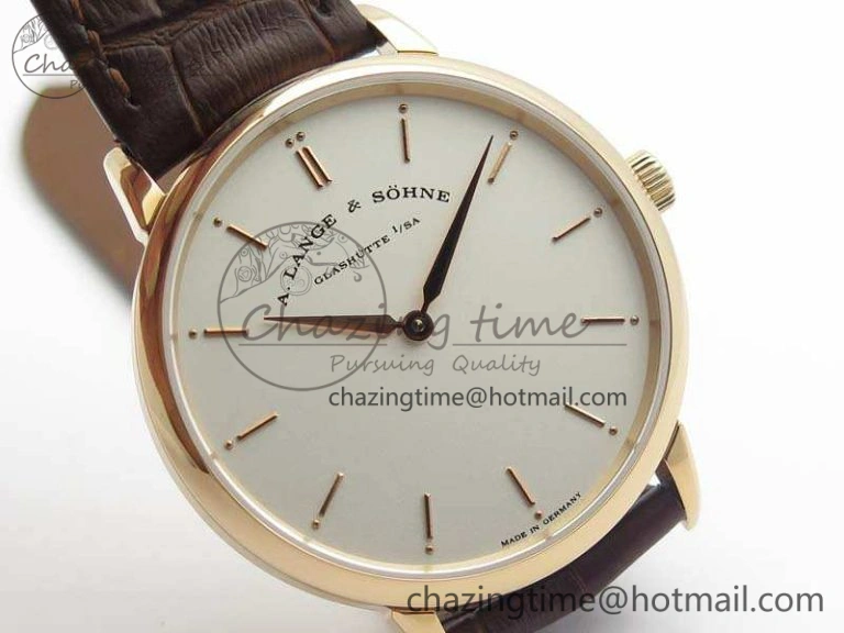 WaterResistant Saxonia Thin 211.026 RG White Dial On Leather Strap MIYOTA 4174