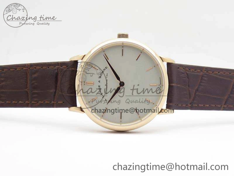 WaterResistant Saxonia Thin 211.026 RG White Dial On Leather Strap MIYOTA 4174