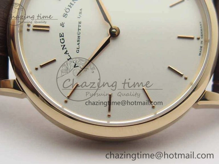 WaterResistant Saxonia Thin 211.026 RG White Dial On Leather Strap MIYOTA 4174