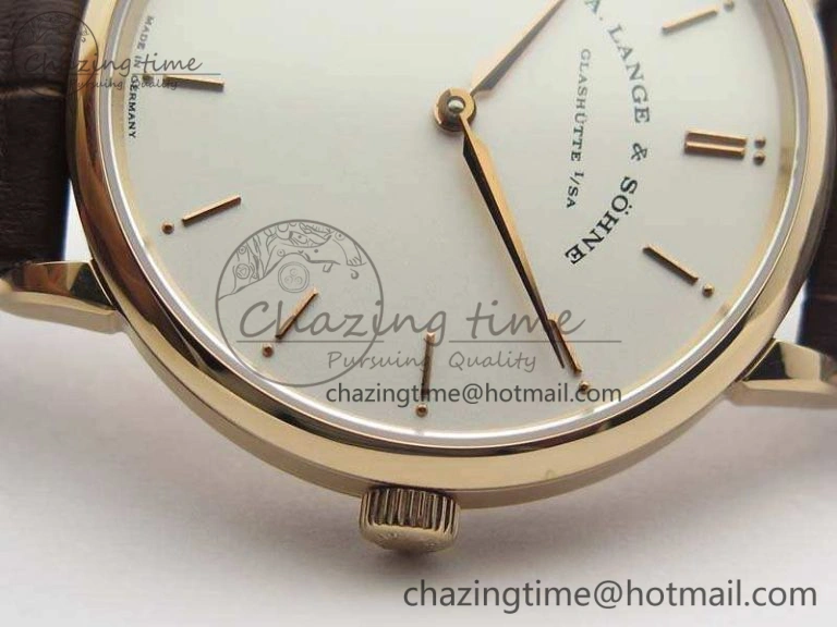 WaterResistant Saxonia Thin 211.026 RG White Dial On Leather Strap MIYOTA 4174