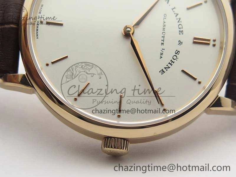 WaterResistant Saxonia Thin 211.026 RG White Dial On Leather Strap MIYOTA 4174