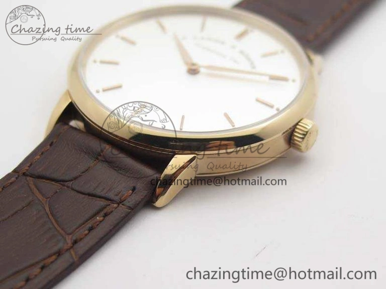 WaterResistant Saxonia Thin 211.026 RG White Dial On Leather Strap MIYOTA 4174