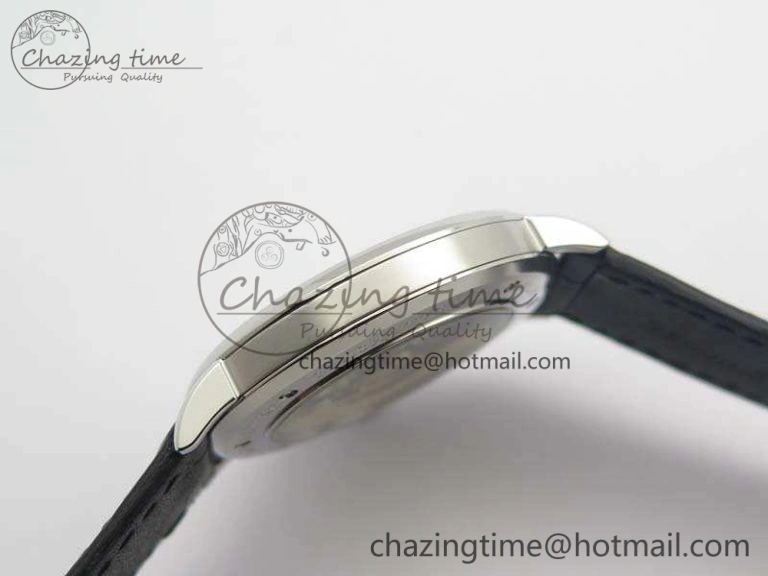 Trendy Saxonia Thin 211.026 SS Gray Dial On Leather Strap MIYOTA 4182