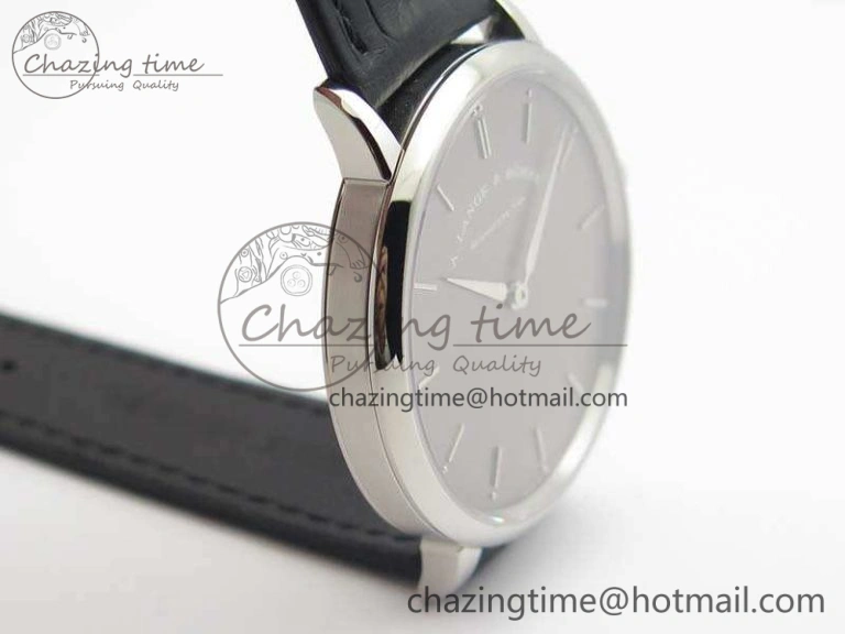 Trendy Saxonia Thin 211.026 SS Gray Dial On Leather Strap MIYOTA 4182