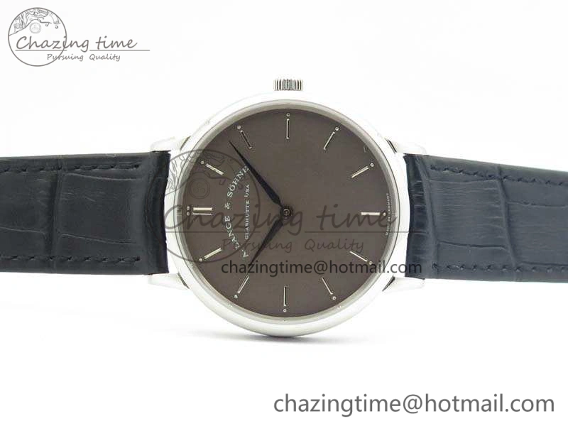 Trendy Saxonia Thin 211.026 SS Gray Dial On Leather Strap MIYOTA 4182