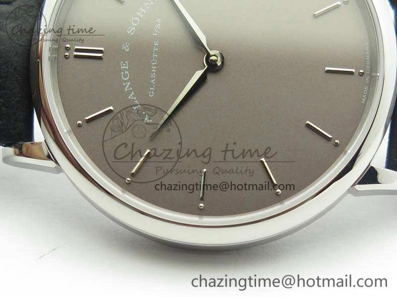 Trendy Saxonia Thin 211.026 SS Gray Dial On Leather Strap MIYOTA 4182