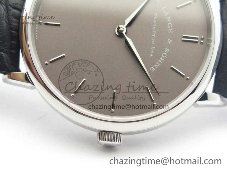 Trendy Saxonia Thin 211.026 SS Gray Dial On Leather Strap MIYOTA 4182