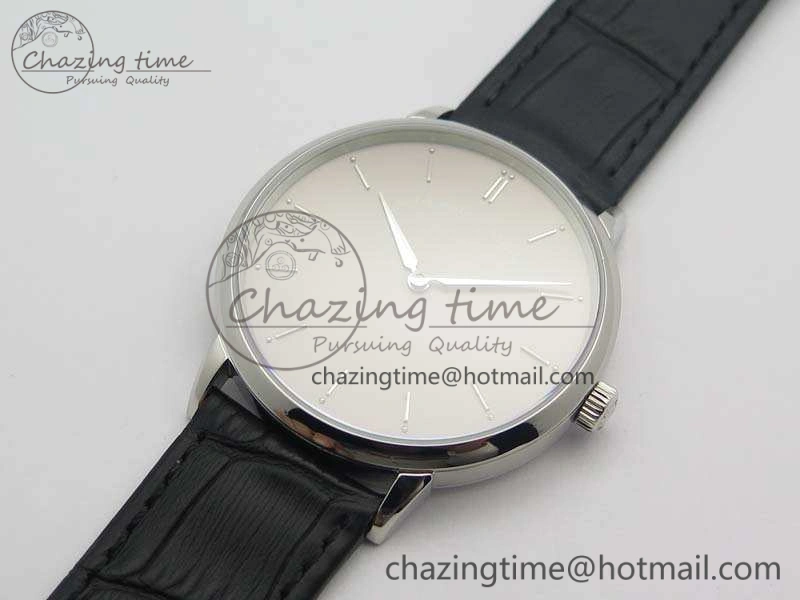 Trendy Saxonia Thin 211.026 SS Gray Dial On Leather Strap MIYOTA 4182