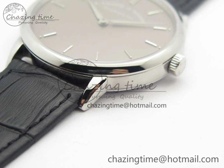Trendy Saxonia Thin 211.026 SS Gray Dial On Leather Strap MIYOTA 4182