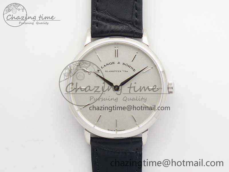Chic Saxonia Thin 211.026 SS White Dial On Leather Strap MIYOTA 4180