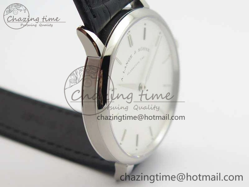 Chic Saxonia Thin 211.026 SS White Dial On Leather Strap MIYOTA 4180