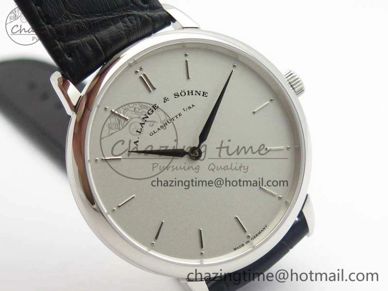 Chic Saxonia Thin 211.026 SS White Dial On Leather Strap MIYOTA 4180