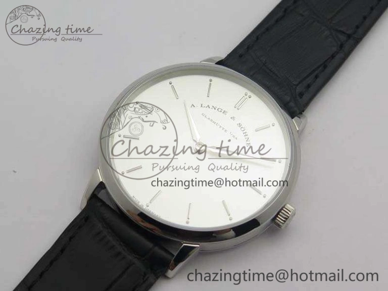 Chic Saxonia Thin 211.026 SS White Dial On Leather Strap MIYOTA 4180