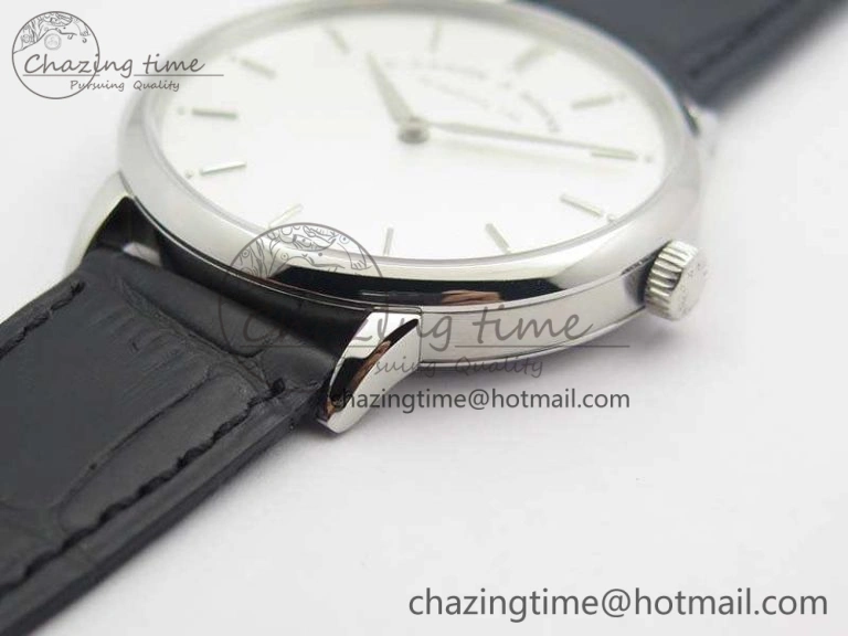 Chic Saxonia Thin 211.026 SS White Dial On Leather Strap MIYOTA 4180