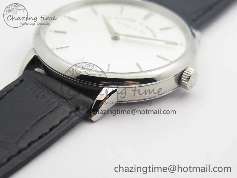 Chic Saxonia Thin 211.026 SS White Dial On Leather Strap MIYOTA 4180