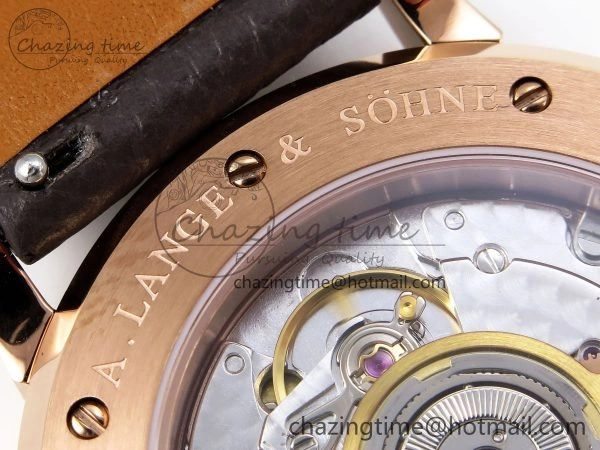 Saxonia Thin RG F8F Edition Green Dial on Brown Leather Strap A23J Refined 4159