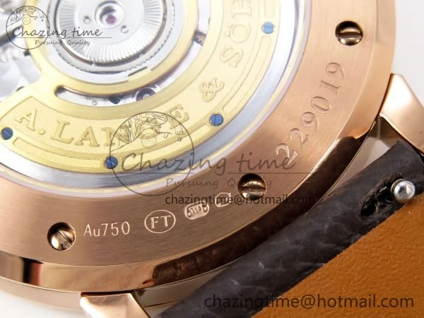 Saxonia Thin RG F8F Edition Green Dial on Brown Leather Strap A23J Refined 4159