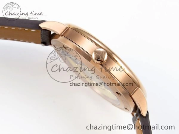 Saxonia Thin RG F8F Edition Green Dial on Brown Leather Strap A23J Refined 4159