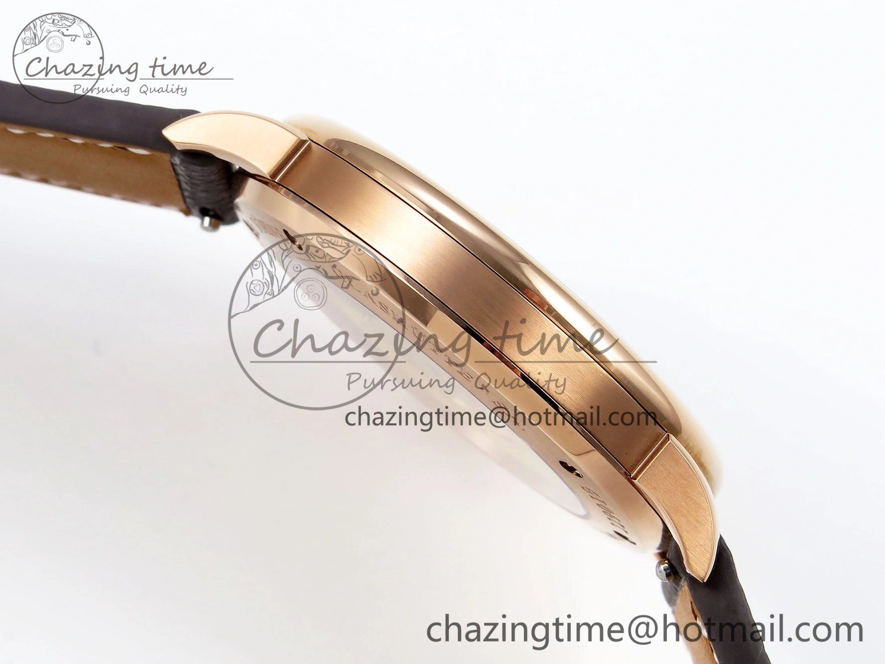 Saxonia Thin RG F8F Edition Green Dial on Brown Leather Strap A23J Refined 4159